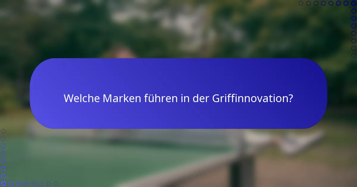 Welche Marken führen in der Griffinnovation?